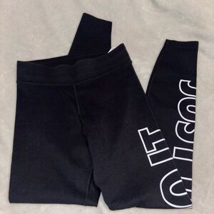 Nike  Black Leggings with White Bold Side Logo